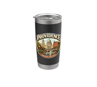 Providence, Rhode Island, recuerdo, ciudad capital del estado, vintage Vaso térmico de acero inoxidable de doble pared