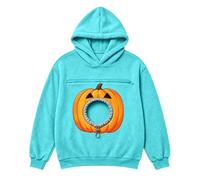 PROVIMIR Sudadera con capucha para mujer de gran tamaño con bolsillo para | La obra de arte con bolsillo en forma de corazón arcoíris aporta color a una sudadera con capucha de gran