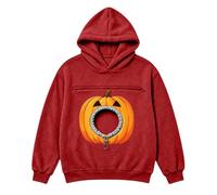 PROVIMIR Sudadera con capucha para mujer de gran tamaño con bolsillo para | La obra de arte con bolsillo en forma de corazón arcoíris aporta color a una sudadera con capucha de gran