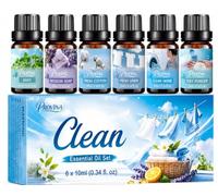 PROVINA Aceites Aromáticos Ropa Limpia Set 6 x 10 ml para Difusor
