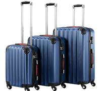 PROVITERA Juego de 3 Maletas rígidas de ABS, Maletas rígidas M-L-XL con Mango telescópico y 4 Ruedas Easy Roll, candado con Cerradura de código, Trolley Resistente de Viaje, con Equipaje de Mano,