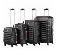 PROVITERA Juego de 4 Maletas rígidas de ABS, Maletas rígidas S-M-L-XL con Mango telescópico y 4 Ruedas Easy Roll, candado con Cerradura de código, Trolley Resistente de Viaje, con Equipaje de Mano