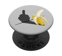 Provocativo Fuck Off Banana Sombra Dedo Medio PopSockets PopGrip Adhesivo
