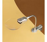 PROW® 3.46 pulgadas LED 2.5X Lupa con abrazadera de metal flexible y 4X Incrustado lente Lupa Lente de acrílico