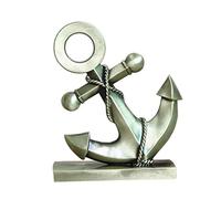 PROW® Adornos de Ancla de Barco de Hierro de aleación de Bronce Ancla Azul Marino Estilo mediterráneo Creativo Oficina en casa Decoraciones de Escritorio Estatuilla de Metal Estatuas