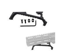 ProWildGear Funda de aluminio para ángulo de curvatura manual con parada neumática para M-lok, compatible con KeyMod SLR Type Handguard System Rail Guards (negro)