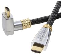 Prowire HQ 3M Cable HDMI 90° Enchufe para PC Notebook Monitor Pantalla Beamer