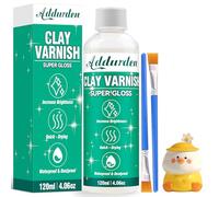 prowithlin - Barniz Brillante para Arcilla Secado al Aire - Barniz para Arcilla, Cerámica, Pintura al Óleo, Madera - Resistente al Agua, Grietas y Rasguños - 120ml con 2 Pinceles (120ML)