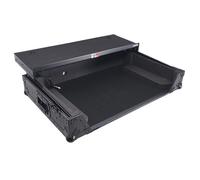 ProX XS-RANESYSONEWLTBLLED - Funda de vuelo para control de DJ RANE System One, estante deslizante para laptop, espacio de rack de 1U, ruedas, luz LED de estante, caja de carretera ATA-300, color