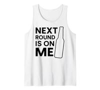 Próxima ronda está en mí Fiesta de beber cerveza divertida Bar Hopping Camiseta sin Mangas