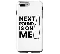 Próxima ronda está en mí Fiesta de beber cerveza divertida Bar Hopping Carcasa para iPhone 7 Plus/8 Plus
