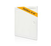 Proxinova 200x200mm Puertas de contadores Metálica con Cerradura de Llave, Puerta de Inspección Exterior, Tapa Cuadro Electrico, cables, medidores, tuberías, Queda al ras de la superficie