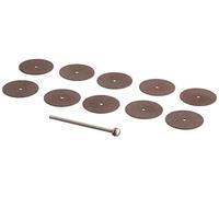 PROXXON 2228810 2228810-Set 10 Discos separadores corindón 22 mm + vástago, Rojo