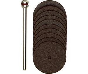 PROXXON 2228810 2228810-Set 10 Discos separadores corindón 22 mm + vástago, Rojo
