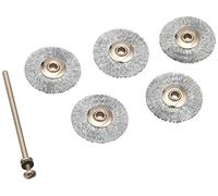 PROXXON 2228952 2228952-Juego cepillos Rueda Acero (5 u), Metal, 22 mm