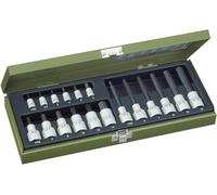 PROXXON 23 100 2223100-Estuche Tornillos Hex. 1/2 + 1/4 pcs, Multicolor, 10.2 cm, Set de 18 Piezas