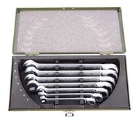 PROXXON 23 124 2223124-Juego 7 Llaves combinadas carraca conmutable 8-19 mm, Rojo, 19mm, Set de 7 Piezas