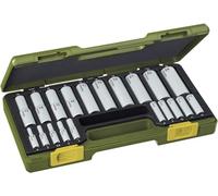 Proxxon 23 292 2223292-Estuche 1/4" Vasos Largos, Rojo, 10.2 cm, Set de 20 Piezas