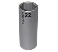 PROXXON 23 366 Vasos Largos de 1/2", Tamaño 22mm, Longitud Total 79mm, metal