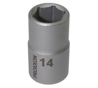 Proxxon 23 412 Vaso de 1/2", Tamaño 14mm, Longitud Total 19mm