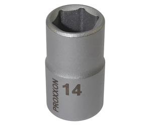 Proxxon 23 412 Vaso de 1/2", Tamaño 14mm, Longitud Total 19mm