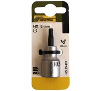 Proxxon 23 476 Vaso y Punta Hexagonales de 1/2", Tamaño HX 5mm, Longitud Total 55mm