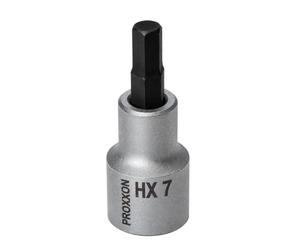 PROXXON 23 478 Vaso y Punta Hexagonales de 1,2, Longitud Total 55mm, multicolor, hx 7 mm