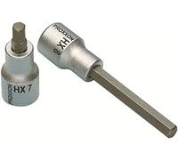 Proxxon 23 487 Vaso y Punta Hexagonales de 1/2", Tamaño HX 10mm, Longitud Total 100mm