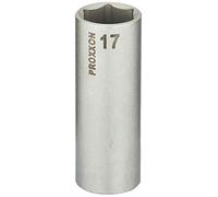 PROXXON 23 546 Vaso Largos de 3/8" para Pernos Roscados Sobresalidos Largos, Tamaño 17mm, Longitud Total 64mm