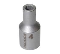 PROXXON 23 710 Vaso de 1/4", Tamaño 4mm, Longitud Total 25mm, Metal