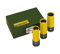 PROXXON 23938 - Juego de zócalos, 1/2”, 3 piezas, hexagonal, cambio