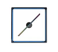 Proyección Holográfica 3D Montado En La Pared Naked Eye Led Fan 8G TF LED Sign Lámpara Holográfica Player (Color : Blue frame)