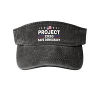 Proyecto 2026: Salvemos La Democracia. Luchemos contra La Oligarquía. Visera Deportiva Gorra Visor Transpirable Ajustable Visera Sombrero para Golf Tenis Senderismo