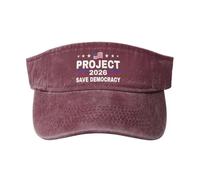 Proyecto 2026: Salvemos La Democracia. Luchemos contra La Oligarquía. Visera Deportiva Gorra Visor Unisex Ajustable Visera Sombrero para Adultos Golf Beisbol