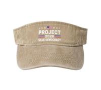 Proyecto 2026: Salvemos La Democracia. Luchemos contra La Oligarquía. Visera Deportiva Sombrero Abierto Superior Vacía Ligera Visera Sombrero para Golf Correr Ciclismo