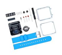 Proyecto de electrónica reloj LED personalizable, correa híbrida de metal y kit de actividad STEM de guía detallada para enseñar