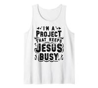 Proyecto De Fe Cristiana Que Mantiene Ocupado A Jesús Camiseta sin Mangas