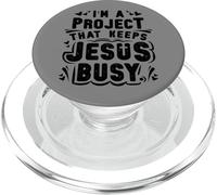 Proyecto De Fe Cristiana Que Mantiene Ocupado A Jesús PopSockets PopGrip para MagSafe