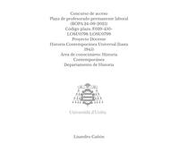 Proyecto Docente Historia Contemporánea Universal (hasta 1945)