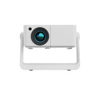 Proyector 1080P compatible con 500 ANSI con WiFi y Bluetooth 5.2, enfoque eléctrico/Keystone, soporte de 360°, mini proyector portátil de películas al aire libre para HDMI/USB/teléfono/AV/PC (blanco)