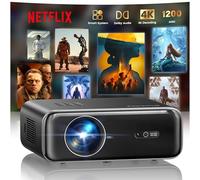 Proyector 4K【1100 ANSI/Netflix Oficial/Dolby】 Smart Proyector 4K Portátil Auto Focus/Keystone WiFi Bluetooth FHD 1080P, WiMiUS Proyectors WiFi6 Exterior Zoom 50% para Cine en Casa/PPT Doble HDMI/USB