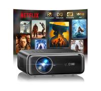 Proyector 4K【1500 ANSI/Netflix Incluido/Dolby】 Smart Proyector 4K Portátil Auto Focus/Keystone WiFi Bluetooth FHD 1080P, HDR10, Proyectors WiFi6 Exterior Zoom 50% para Cine en Casa/PPT Doble HDMI/USB