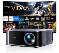 Proyector 4K【Alto Brillo 2000ANSI/VIDAA SO más rápido/40W Dolby Audio】Proyector Netflix Incluido TV en Directo, FHD1080P, HDR10, Auto Focus/Keystone, Control por Voz, BT5.4, para Exterior/Cine en Casa