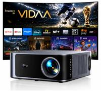 Proyector 4K【Alto Brillo 2000ANSI/VIDAA SO más rápido/40W Dolby Audio】Proyector Netflix Incluido TV en Directo, FHD1080P, HDR10, Auto Focus/Keystone, Control por Voz, BT5.4, para Exterior/Cine en Casa