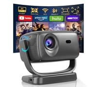 Proyector 4K, [App Integrada] Projector Portatil 180° Rotación con WiFi 6 Bluetooth 5.2, 26000 Lúmenes Proyector Soporte 4K, Projector de Cine TV Supporto Zoom Eléctrico Enfoque Keyston