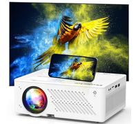 Proyector 4K compatible con Nativ 1080P 19000L WiFi 6 Bluetooth 5.2 proyector con zoom 50%, mini proyector LED portátil de cine en casa de 300 pulgadas para smartphone/TV Stick/HDMI/USB