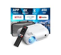 Proyector 4K con Bolso [Apps Oficial Integrada/Dolby] YOTON Y9 Proyector Portátil 28000L WiFi Bluetooth, Pantalla de 200" con 50% Zoom, Cine en Casa Vídeoproyector Soporte iOS/Android/HDMI