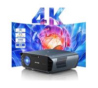 Proyector 4K con Google TV 2025 【Certificado Netflix y Tof+CMOS Auto Focus】Proyector inteligente diurno inalámbrico 1900 ANSI NFC, WiFi6, Bluetooth, HDR10+, audio Dolby, para cine en casa/películas al