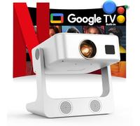 Proyector-4K con WiFi y Bluetooth: [Google TV/1500 ANSI/control de voz/aplicaciones integradas] Proyector para exteriores, proyector portátil, película inteligente, proyector Sovboi 1080P