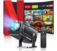 Proyector 4K, Mini Proyector con WiFi 6 BT 5.4, Portátil Videoproyector con Android 11.0 y Keystone Automático, 230 ANSI Enfoque Eléctrico, Compatible con HDMI/USB/TV Stick/Laptop, Negro